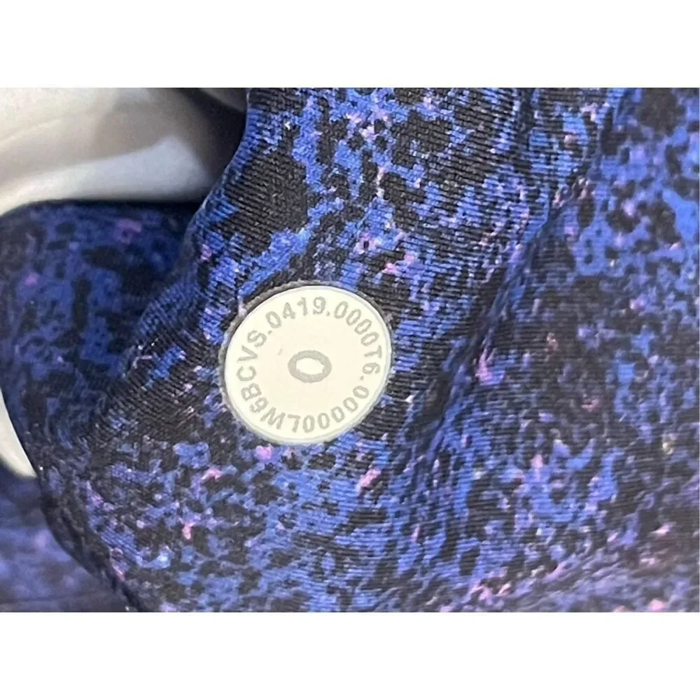 Lululemon Fast and Free High-Rise Crop II Nulux Polar Lights Blue Multi Size 0